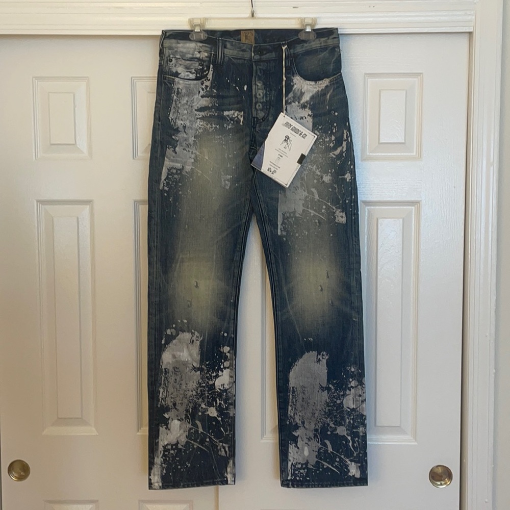 Men's  Silver Painted PRPS Jeans Size 32